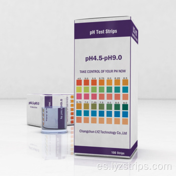 Tira de prueba de pH en orina pH 4.5-9.0